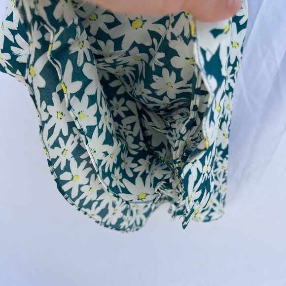 Zara Romper Daisy Skorts Dress Teal Green Womens XS - Picture 9 of 9